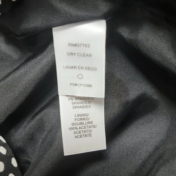 Laundry by Shelli Segal Black & White Polka Dot Colorblock Sheath Dress - Picture 10 of 12